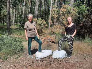 Wöchentliche „Cleanup Aktion“ in den Wäldern rund um Kolkwitz (Spreewald)