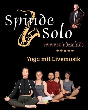 Yoga mit Livemusik vom Saxophon